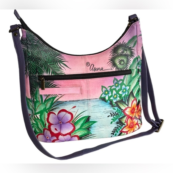 Anna by Anuschka Women's Genuine Leather  Hobo Handbag | - Picture 4 of 16